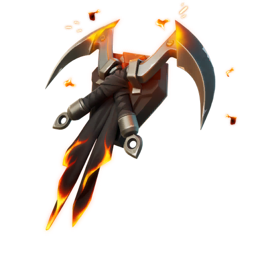 Flaming Dual Kama — Fortnite back bling icon
