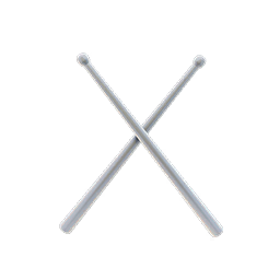 Platinum Flaming Hi-Hats — Fortnite pickaxe icon