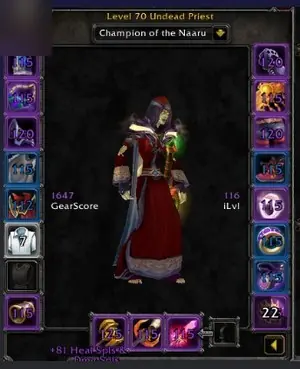 Nightslayer - Priest 70 ■ GS 1775 ■ T4 4/5 Healer ■ Kara/SSC/TK Attuned ■ Fly 60% ■ - World of Warcraft: Classic account screenshot 1