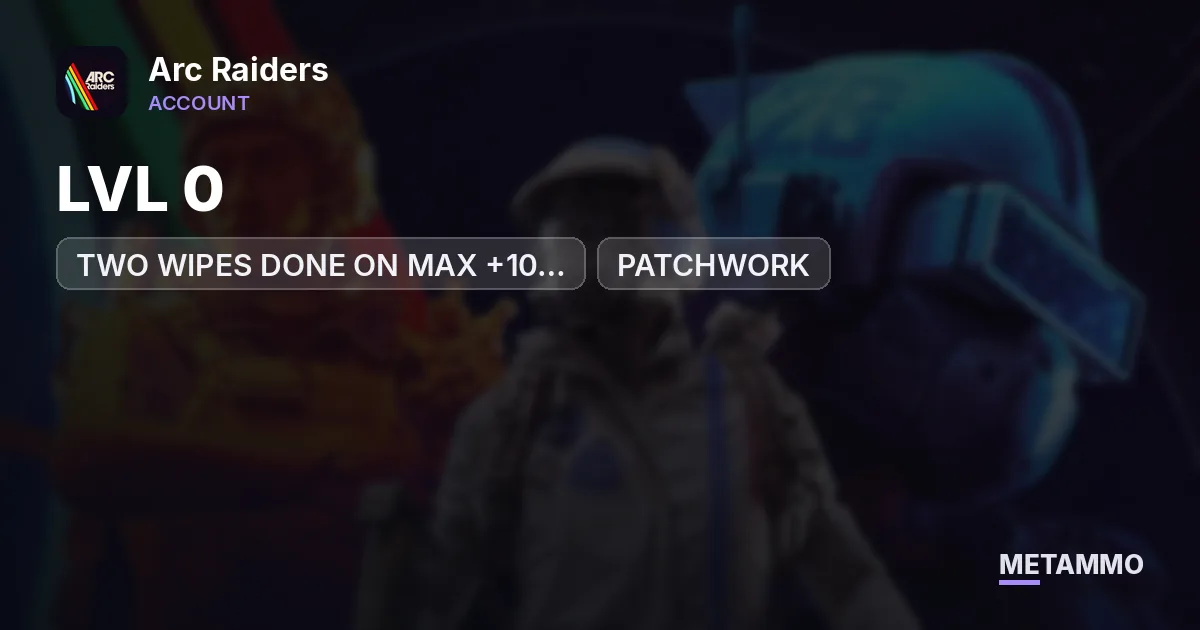 LVL 0 | TWO WIPES DONE ON MAX +10 SKILLS, PATCHWORK - Arc Raiders account summary