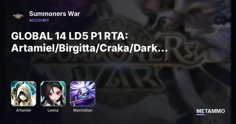 GLOBAL 14 LD5 P1 RTA: Artamiel/Birgitta/Craka/Dark Eivor/Jaara/Leona/Light Geralt/Light Nina Williams/Maxi/Salah/Son Zhang La
