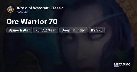 Spineshatter - Orc Warrior 70 ■ Full A2 Gear ■ Deep Thunder ■ BS 375 ■