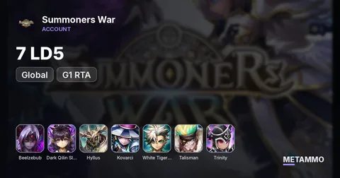GLOBAL 7 LD5 G1 RTA: Beelzebub/Dark Qilin Slasher (dark zeni)/Hyllus/Kovarci/Light White Tiger Blade Master/Talisman/Trinity