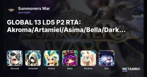 GLOBAL 13 LD5 P2 RTA: Akroma/Artamiel/Asima/Bella/Dark Zenitsu Agatsuma/Eleanor/Han/Kiki/Laima/Leona/Woonsa/Zerath/Devaraja *