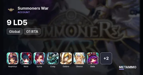 GLOBAL 9 LD G1 RTA:  Neph/Nicki/Sylvia/Craig/Geldnir/Oberon/Bella/Destiny/Light Geralt