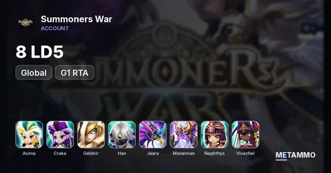 GLOBAL 8 LD5 G1 RTA: Asima/Craka/Geldnir/Han/Jaara/Manannan/Nephthys/Vivachel