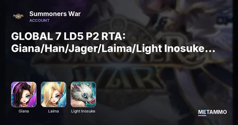 GLOBAL 7 LD5 P2 RTA: Giana/Han/Jager/Laima/Light Inosuke Hashibira/Manannan/Wedjat