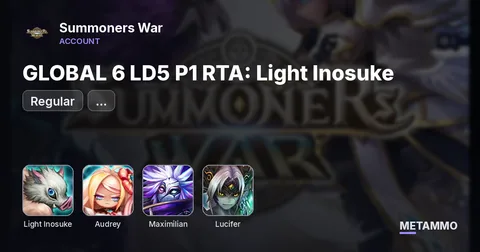 GLOBAL 6 LD5 P1 RTA: Light Inosuke (Regular)/ 51LV3R/Audrey/Maxi/Lucifer/Alexandra