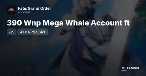 [ Jp ]  390 Wnp Mega Whale Account ft  [ 41 x NP5 SSRs ]