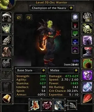 Spineshatter - Orc Warrior 70 ■ 1704 GS ■ Kara/SSC/TK Attuned ■ Mining 375 ■ BS 375 ■ Fly 60% - World of Warcraft: Classic account screenshot 1