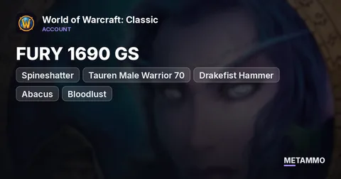 Spineshatter - Tauren Male Warrior 70 [FURY 1690 GS] [Drakefist Hammer] [Abacus / Bloodlust] [Prot 1500 GS] [Dragonmaw]