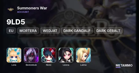 EU | 9LD5 | LORA, BEELZEBUB, NICKI, MORTERA, LEONA, WEDJAT, DARK GANDALF, DARK GERALT, LAIMA