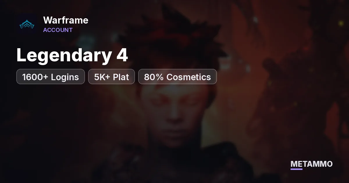 Legendary 4 | 1600+ Logins | 5K+ Plat | 80% Cosmetics - Warframe account summary