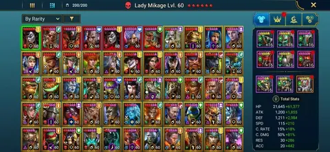 17.76M POWER | 7 MYTHICALS | LADY MIKAGE - Raid: Shadow Legends account screenshot 2