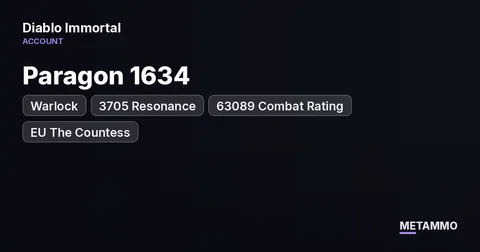 Warlock | Paragon 1634 | 3705 Resonance | 63089 Combat Rating | EU The Countess