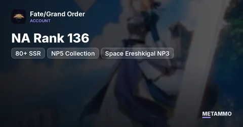 NA Rank 136 | 80+ SSR | NP5 Collection | Space Ereshkigal NP3