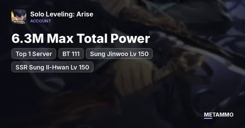 Top 1 Server | BT 111 | 6.3M Max Total Power | Sung Jinwoo Lv 150 | SSR Sung Il-Hwan Lv 150