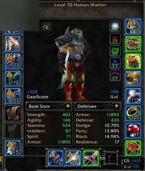 Dreamscythe - Human Warrior 70 ■ Fury 1324 GS ■ Kara Attuned - World of Warcraft: Classic account screenshot 1