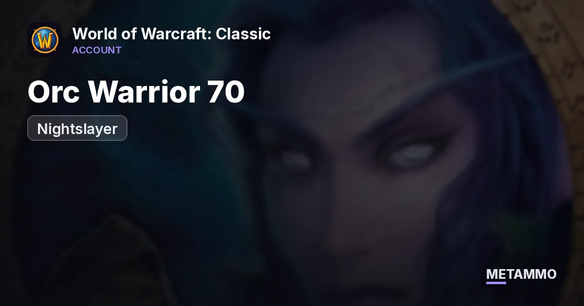 Nightslayer - Orc Warrior 70 ■ Fury/Arms/Tank Sets ■ Kara/SSC/TK Attuned ■ Fly Mount ■ 2400 Arena Pts ■ - World of Warcraft: Classic account summary