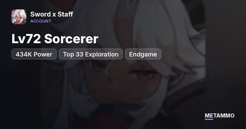 Lv72 Sorcerer | 434K Power | Top 33 Exploration | Endgame