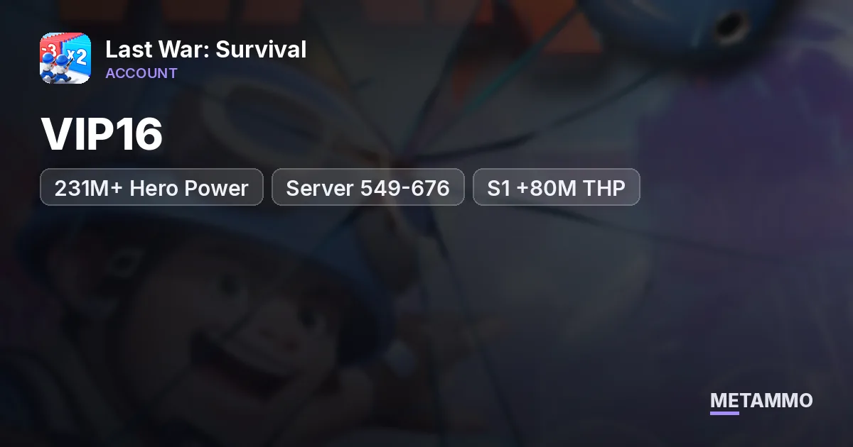 VIP16 | 231M+ Hero Power | Server 549-676 | S1 +80M THP