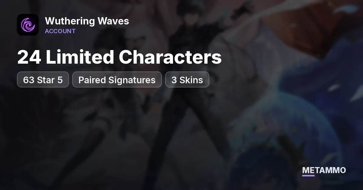 63 Star 5 | 24 Limited Characters | Paired Signatures | 3 Skins - Wuthering Waves account summary