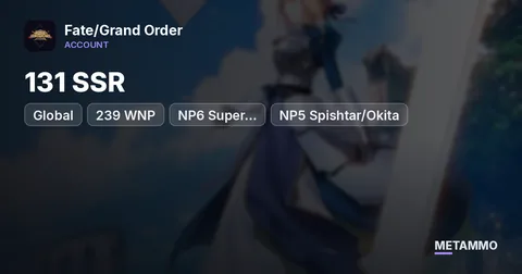 Global | 131 SSR | 239 WNP | NP6 Super Orion/Jalter/Gilgamesh | NP5 Spishtar/Okita