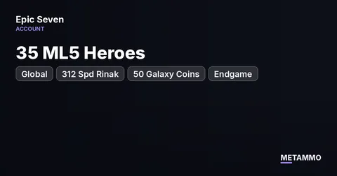 Global | 35 ML5 Heroes | 312 Spd Rinak | 50 Galaxy Coins | Endgame