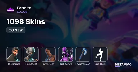 1098 Skins | OG STW | The Reaper | Elite Agent | Travis Scott | Dark Vertex | Leviathan Axe | Take The L