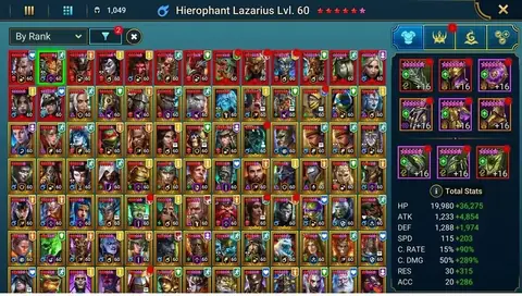 22M POWER|15 MYTHICALS|NAIS|KOMIDUS|THEODOSIA|NELL|LAZARIUS|DONATELLO|LADY MIKAGE|LEONARDO|MITHRALA|ALAZ|KUROSA|KARNAGE|TARAS - Raid: Shadow Legends account screenshot 1