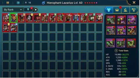 22M POWER|15 MYTHICALS|NAIS|KOMIDUS|THEODOSIA|NELL|LAZARIUS|DONATELLO|LADY MIKAGE|LEONARDO|MITHRALA|ALAZ|KUROSA|KARNAGE|TARAS - Raid: Shadow Legends account screenshot 4