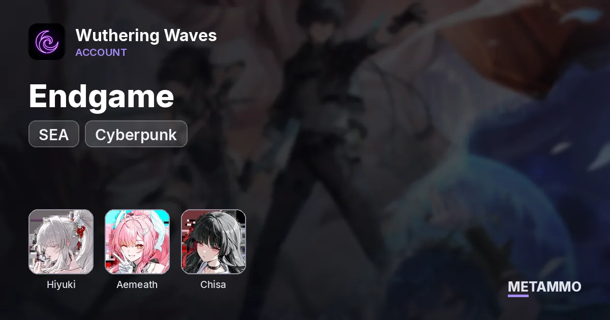 SEA Endgame | Hiyuki + Aemeath + Chisa | Cyberpunk - Wuthering Waves account summary