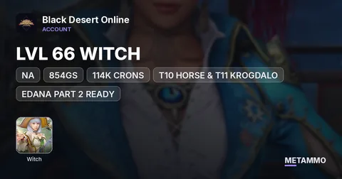 NA LVL 66 WITCH | 854GS | 114K CRONS | T10 HORSE & T11 KROGDALO | EDANA PART 2 READY