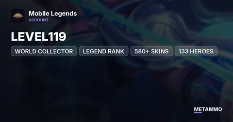 WORLD COLLECTOR, LEGEND RANK | LEVEL119 | 580+ SKINS | 133 HEROES