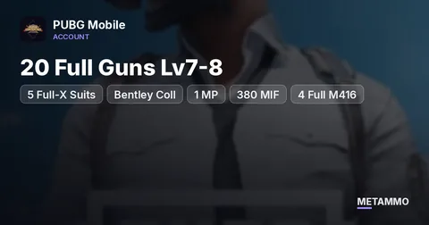 5 Full-X Suits | Bentley Coll | 1 MP | 20 Full Guns Lv7-8 | 380 MIF | 4 Full M416