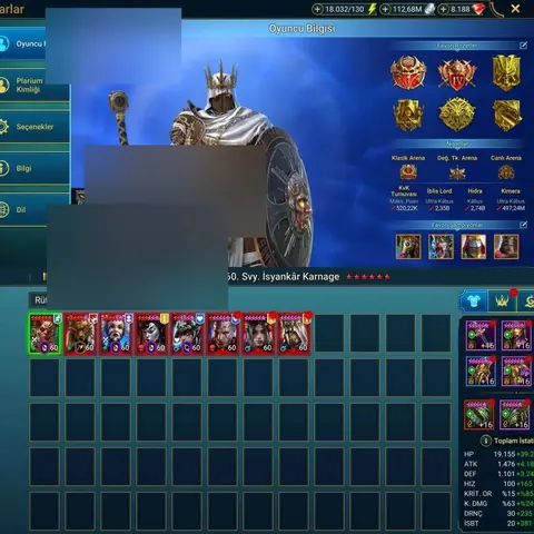 30.88PP | Kimi 457 SPD | Armanz 404 Supersonic | 8 Mythical | 248 Legendary - Raid: Shadow Legends account screenshot 1
