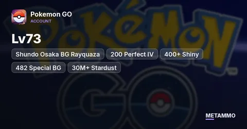 Lv73+ | Shundo Osaka BG Rayquaza | 200 Perfect IV | 400+ Shiny | 482 Special BG | 30M+ Stardust