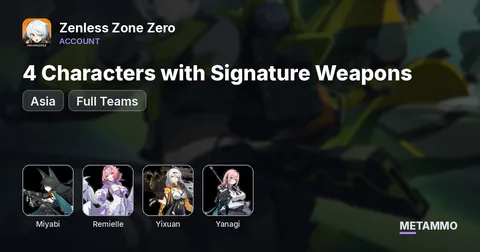 Asia | Miyabi M2 + Ramielle M2 | 4 Characters with Signature Weapons + Full Teams | Yixuan | Yanagi Skin