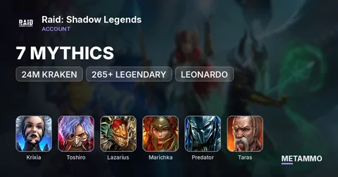 24M KRAKEN | 7 MYTHICS | 265+ LEGENDARY | KRIXIA, TOSHIRO, LAZARIUS, MARICHKA, PREDATOR, LEONARDO, TARAS