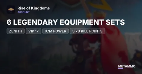 ZENITH | 6 LEGENDARY EQUIPMENT SETS | VIP 17 | 97M POWER | 3.7B KILL POINTS