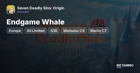 EU Endgame Whale | All Limited + SSR | Meliodas C9 | Merlin C7 | Escanor C5