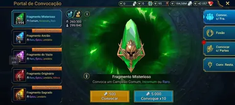 4 Mythical | 42K Gems | 184M Silver | 18K Energy - Raid: Shadow Legends account screenshot 3