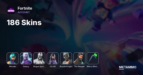 186 Skins | Wonder | Galaxy | Rogue Spider Knight | Glow | Royale Knight | Reaper | Merry Mint Axe
