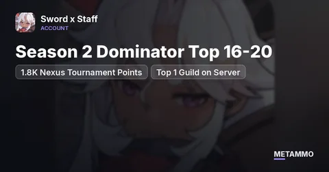 Season 2 Dominator Top 16-20 | 1.8K Nexus Tournament Points | Top 1 Guild on Server