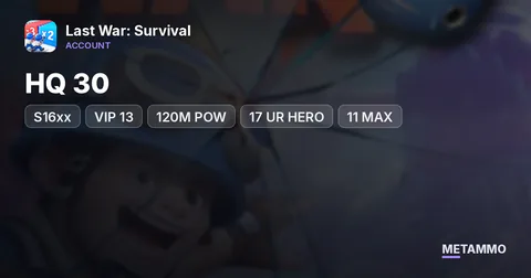 S16xx | HQ 30 | VIP 13 | 120M POW | 17 UR HERO (11 MAX) | 2 RED GEAR MAX STAR