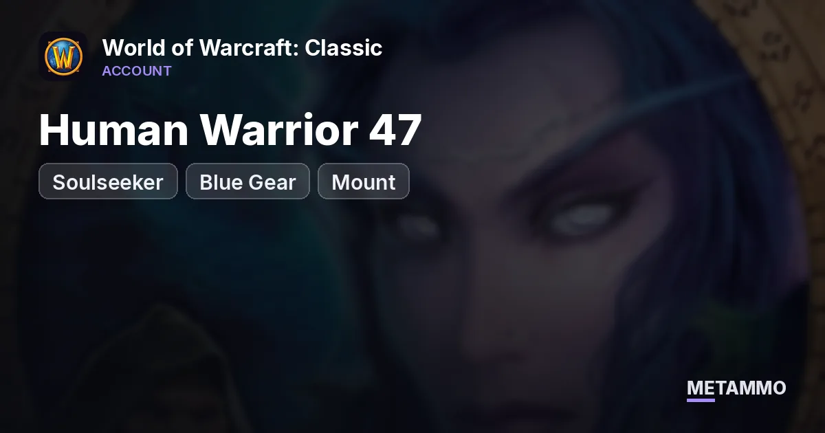Soulseeker - Human Warrior 47 ■ Blue Gear ■ Mount - World of Warcraft: Classic account summary