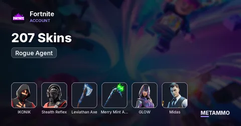 207 Skins | IKONIK | Stealth Reflex | Leviathan Axe | Merry Mint Axe | Glow | Gold Midas | Rogue Agent