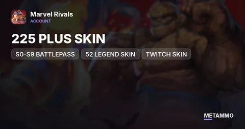 MARVEL RIVALS STEAM ACCOUNT | 225 PLUS SKIN | S0-S9 BATTLEPASS | 52 LEGEND SKIN | TWITCH SKIN