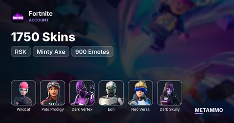 1750 Skins | Wildcat | Eon | Polo |Dark Vertex Set | Eon Set | RSK | Neo Versa | Dark Skully | Minty Axe | 900 Emotes