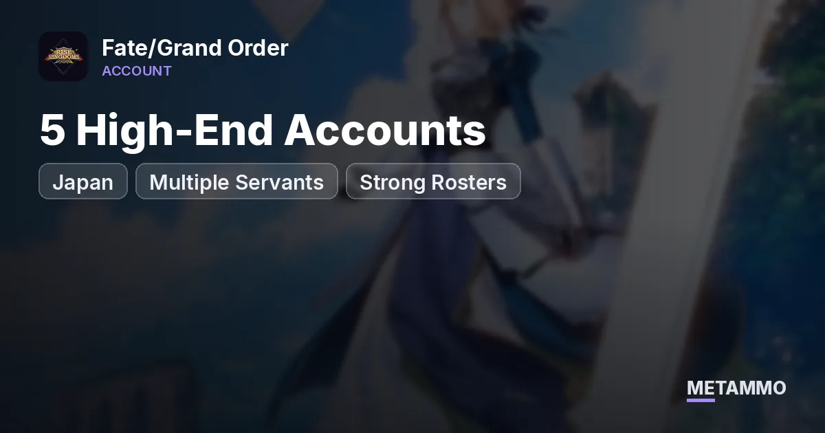 5 High-End JP Accounts | Multiple Servants | Strong Rosters - Fate/Grand Order account summary